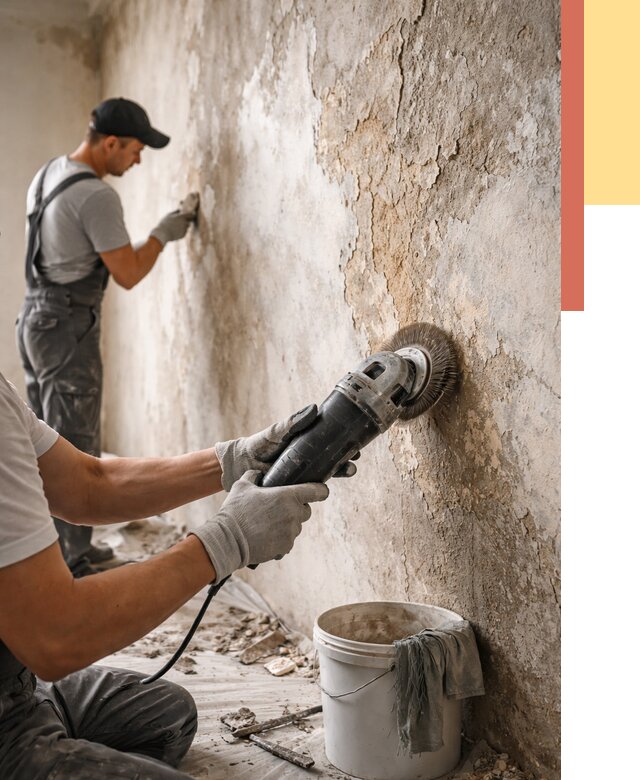 Снятие и удаление краски со стен в Кропоткине от 2280 руб. — ОТДЕЛОЧНИК-Крп