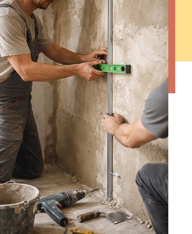 Установка штукатурных маяков в Кропоткине от 7601 руб. — быстро и недорого | ОТДЕЛОЧНИК-Крп