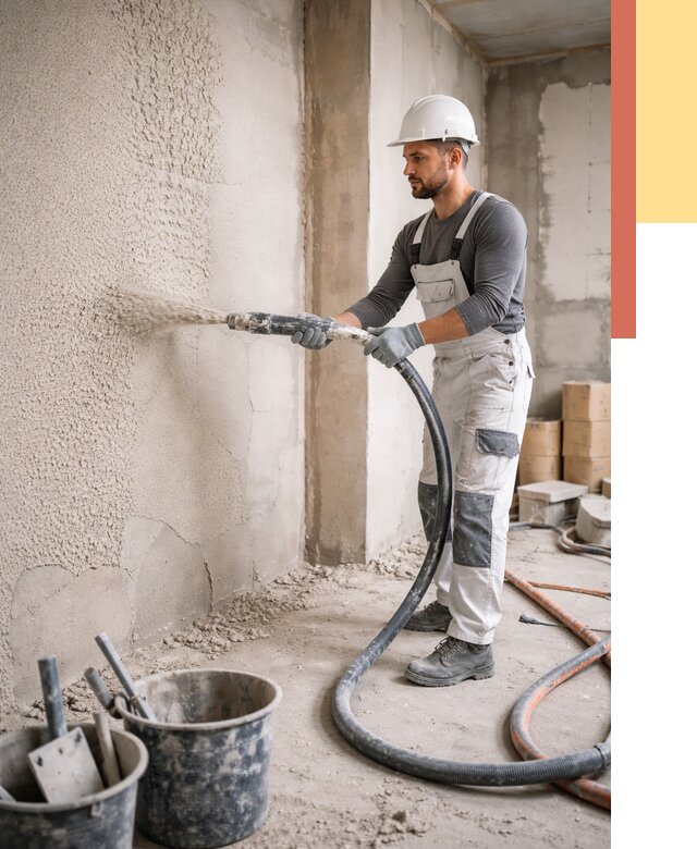 Машинная штукатурка стен в Кропоткине под ключ от 7058 руб./м2 | ОТДЕЛОЧНИК-Крп