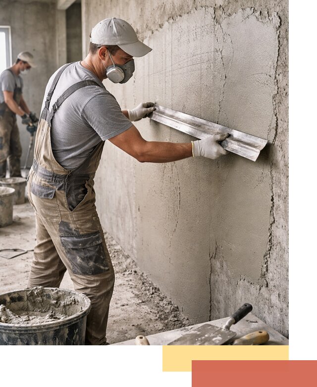 Штукатурка бетонных стен в Кропоткине качественно и долговечно