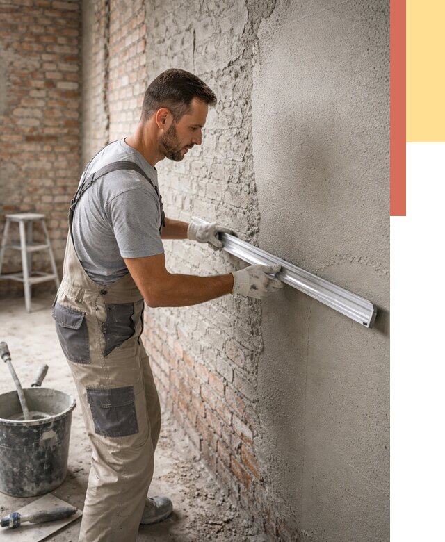 Штукатурка кирпичных стен в Кропоткине от 4887 руб/м2 — быстро и недорого | ОТДЕЛОЧНИК-Крп