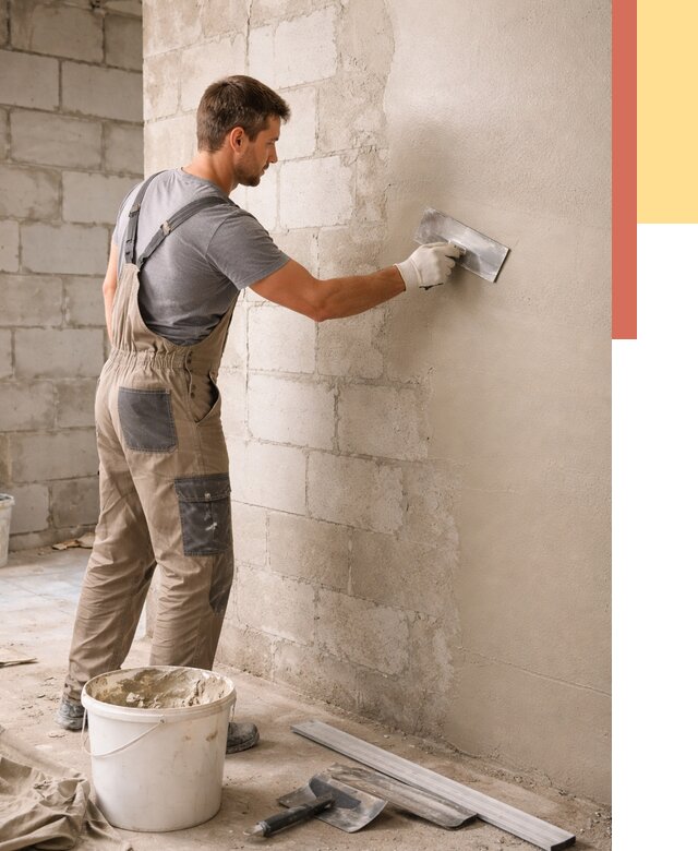 Штукатурка стен из газобетона в Кропоткине от 2280 руб./м2 — быстро и недорого | ОТДЕЛОЧНИК-Крп