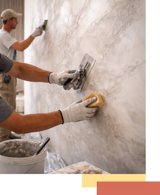 Декоративная штукатурка под мрамор в Кропоткине для стен и потолков