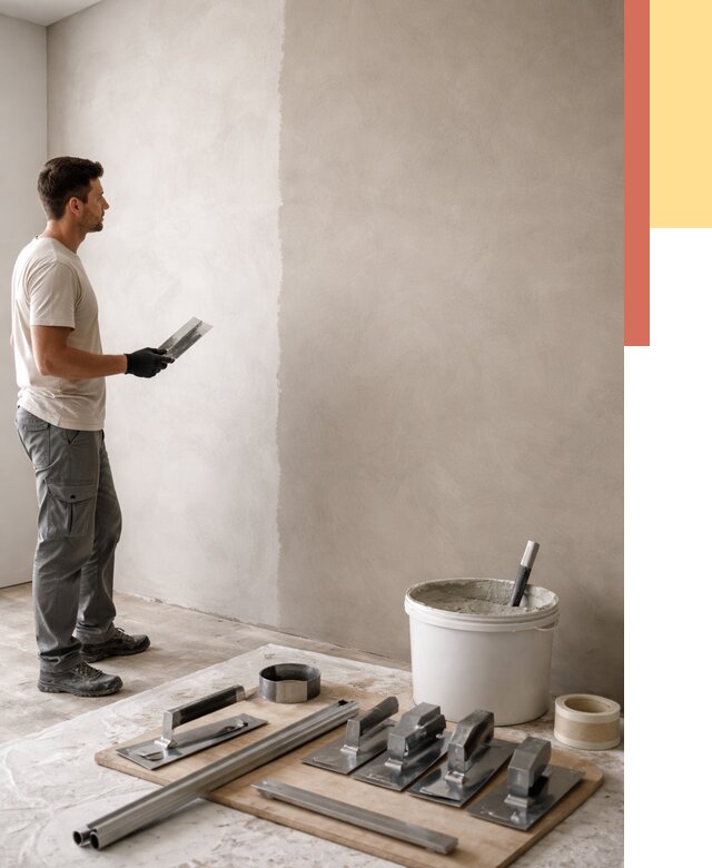 Нанесение микроцемента на стены в Кропоткине от 3475 руб./м2 под ключ | ОТДЕЛОЧНИК-Крп