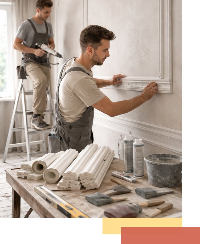 Монтаж лепнины на стены в Кропоткине профессионально и качественно