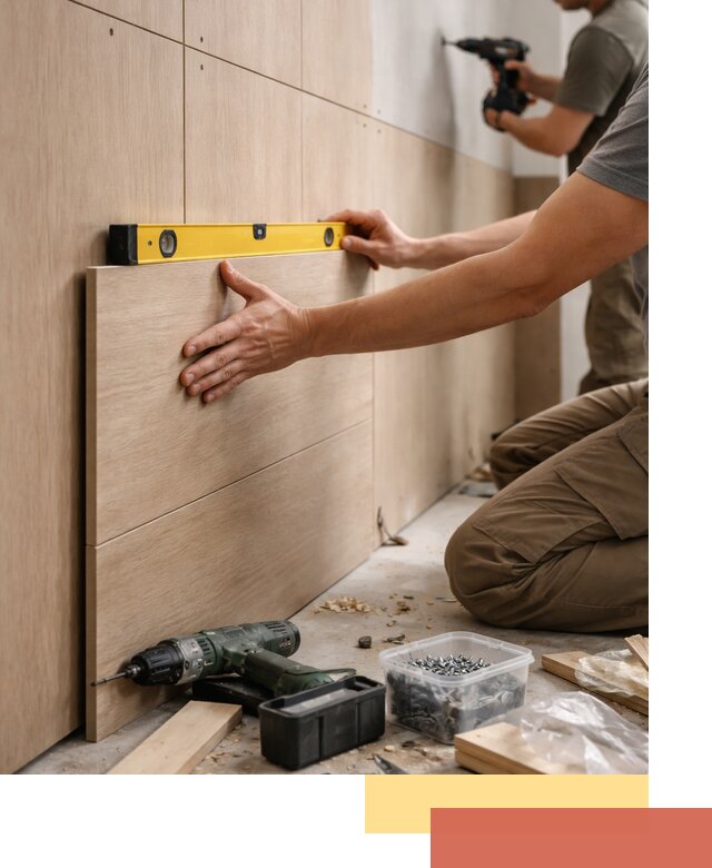 Профессиональный монтаж МДФ панелей на стены в Кропоткине