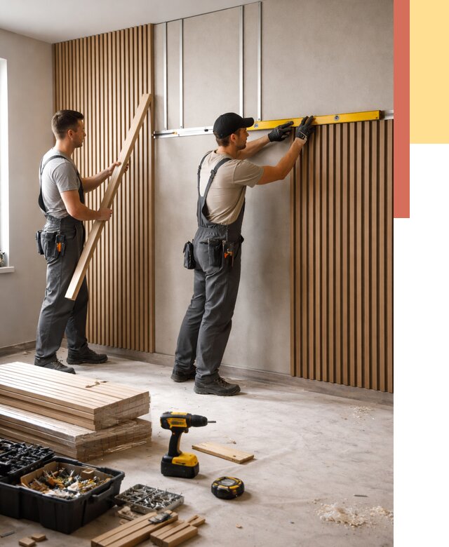 Монтаж реечных панелей на стены в Кропоткине от 1303 руб. — быстро и недорого | ОТДЕЛОЧНИК-Крп