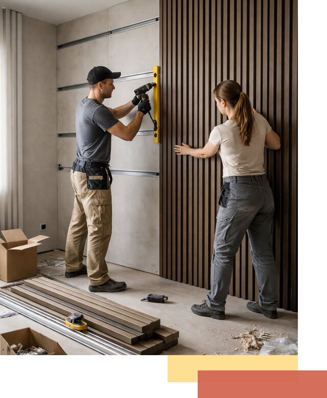 Монтаж реечных панелей на стены в Кропоткине