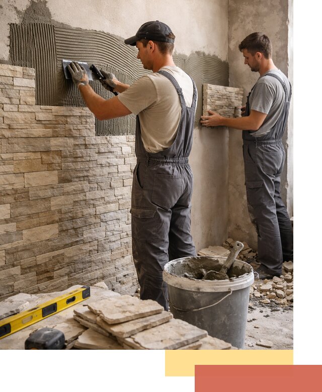 Монтаж искусственного камня в Кропоткине — облицовка стен и фасадов