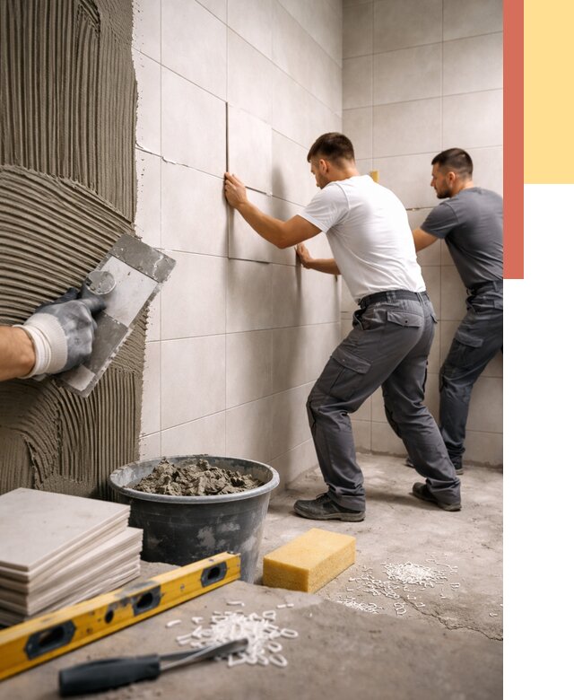 Укладка плитки на стены в Кропоткине от 923 руб. — качественно и недорого | ОТДЕЛОЧНИК-Крп