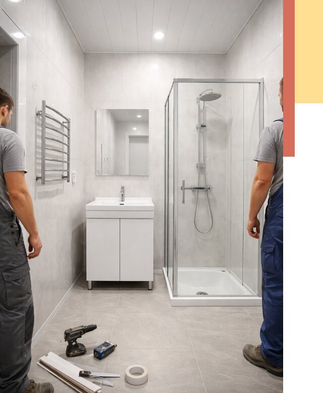 Отделка ванной комнаты панелями ПВХ в Кропоткине от 4887 руб. за м2 | ОТДЕЛОЧНИК-Крп