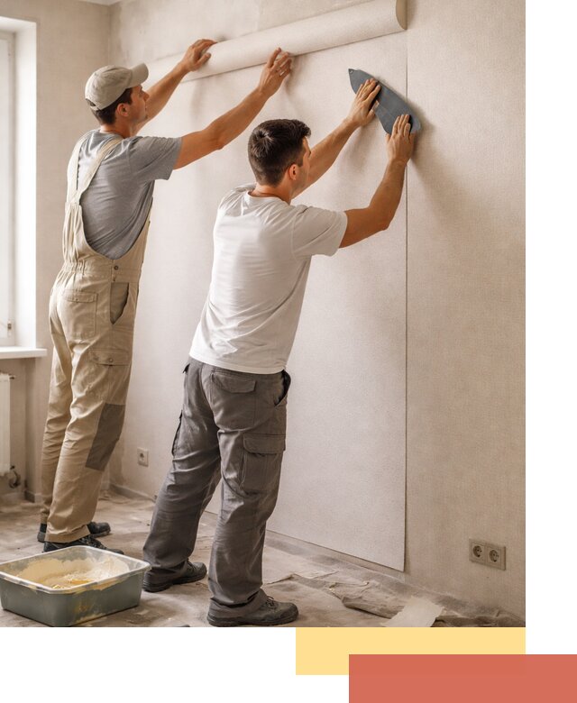 Поклейка виниловых обоев в Кропоткине профессионально и качественно