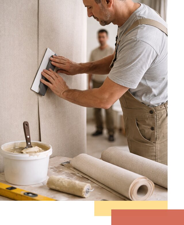 Поклейка текстильных обоев в Кропоткине профессионально и аккуратно