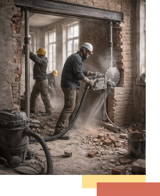 Прорезка проема в стене под дверной или оконный проем в Кропоткине