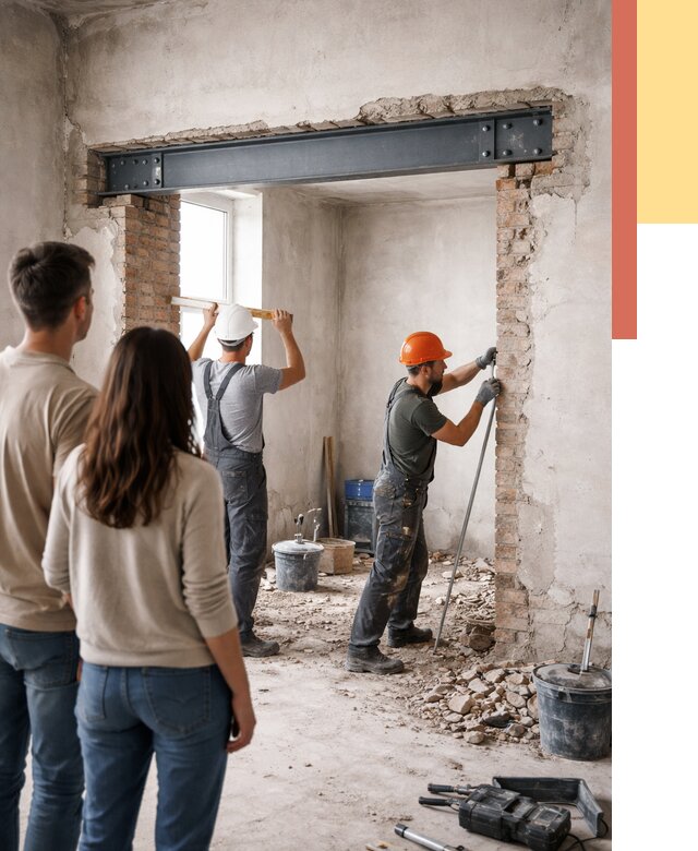 Усиление проема в стене в Кропоткине от 10316 руб. — усиление дверного проема металлоконструкцией | ОТДЕЛОЧНИК-Крп