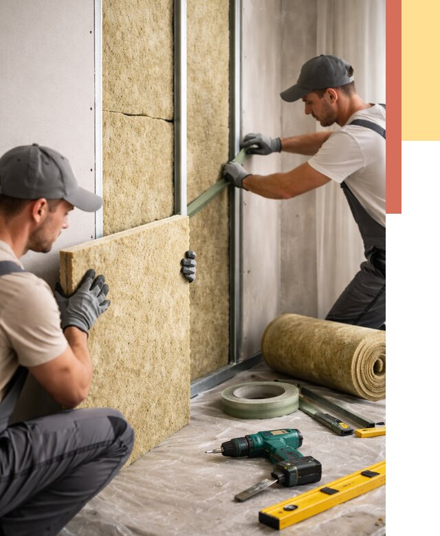 Шумоизоляция стен в Кропоткине под ключ от 2009 руб. | ОТДЕЛОЧНИК-Крп