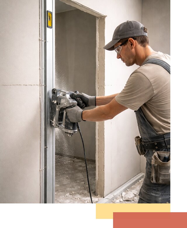 Устройство дверного проема в перегородке в Кропоткине