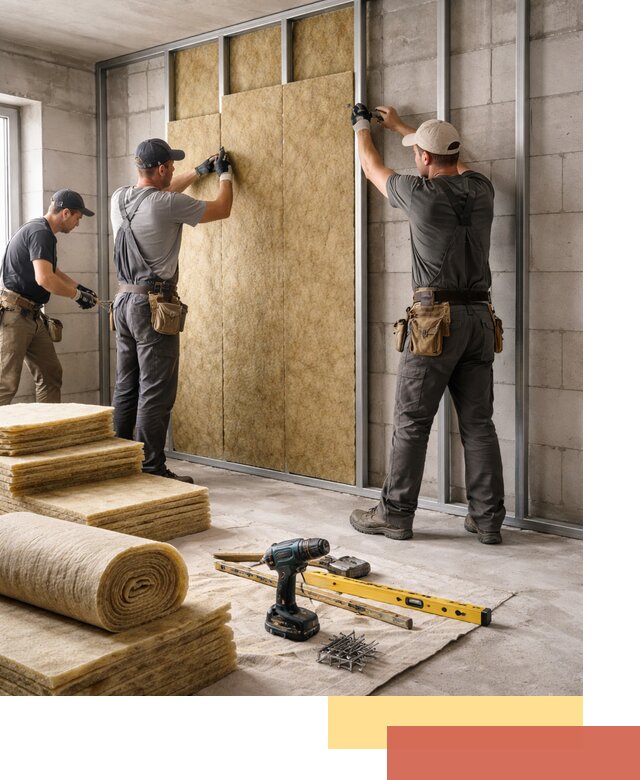 Шумоизоляция перегородок из блоков в Кропоткине — монтаж и защита шумоизоляцией