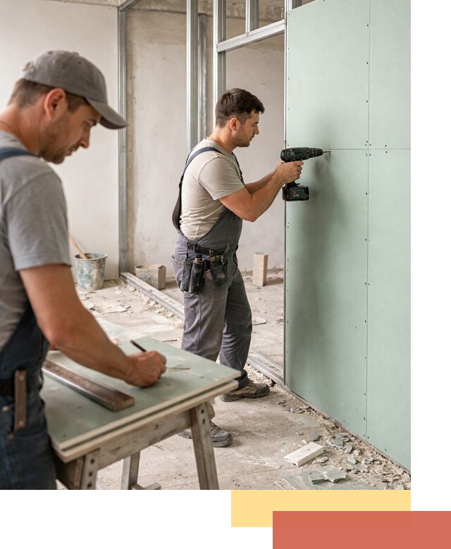 Перегородки из влагостойкого гипсокартона под ключ в Кропоткине