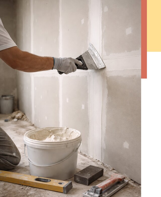 Шпаклевка перегородок из гипсокартона в Кропоткине от 2715 руб. — услуги ОТДЕЛОЧНИК-Крп