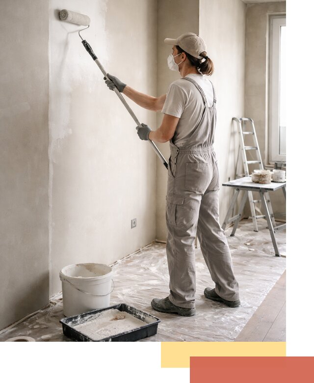 Покраска перегородок из гипсокартона в Кропоткине качественно и недорого