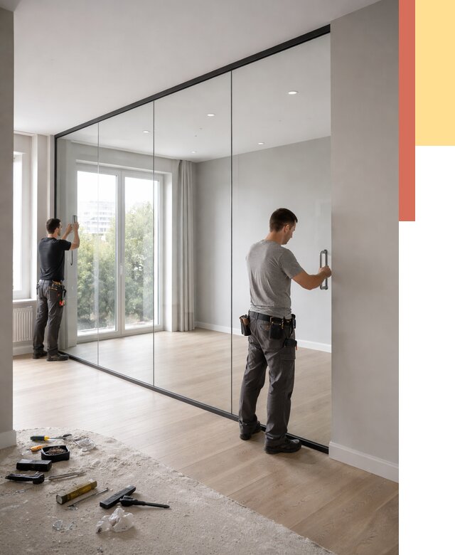 Изготовление стеклянных перегородок в Кропоткине от 13411 руб. под ключ | ОТДЕЛОЧНИК-Крп