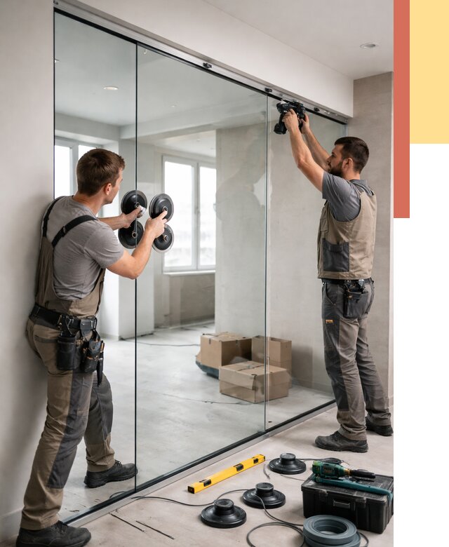 Монтаж стеклянных перегородок в Кропоткине от 7058 руб. | ОТДЕЛОЧНИК-Крп