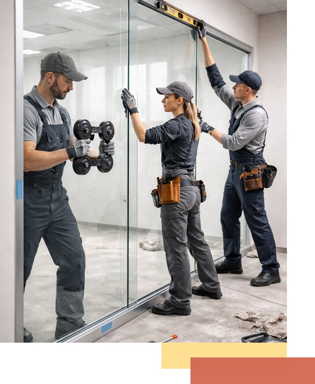 Профессиональный монтаж стеклянных перегородок в Кропоткине