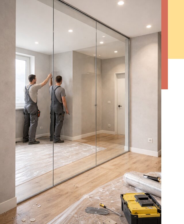 Безрамные стеклянные перегородки в Кропоткине — монтаж от 10316 руб. | ОТДЕЛОЧНИК-Крп