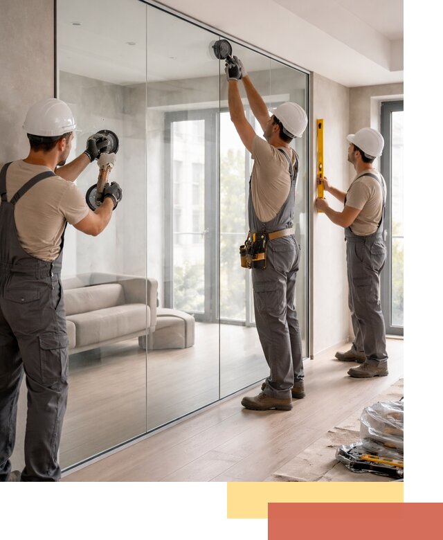 Перегородки из закаленного стекла в Кропоткине для офисов и квартир