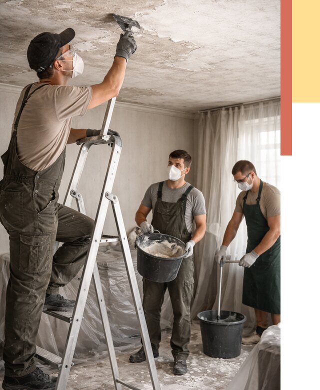 Удаление побелки с потолка в Кропоткине от 2715 руб. быстро и недорого | ОТДЕЛОЧНИК-Крп