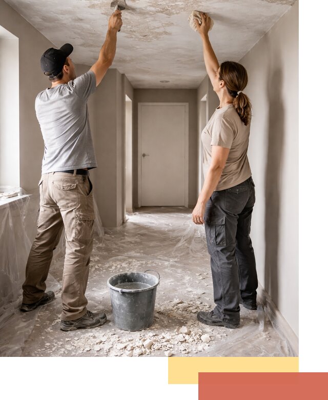 Удаление побелки с потолка в Кропоткине — быстро и аккуратно