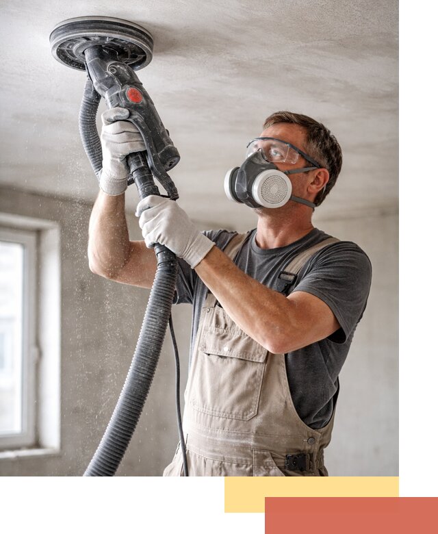 Шлифовка потолка в Кропоткине — качественная подготовка под отделку