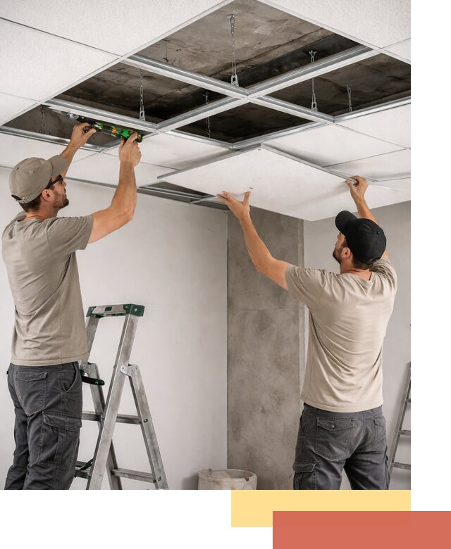 Монтаж потолка Армстронг под ключ в Кропоткине