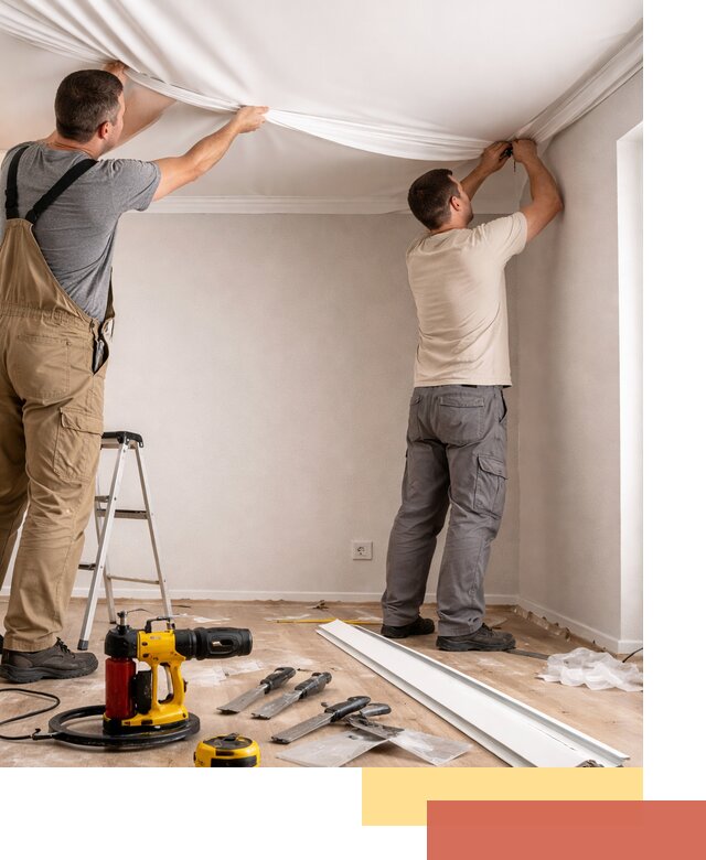 Монтаж ПВХ натяжного потолка в Кропоткине качественно и быстро