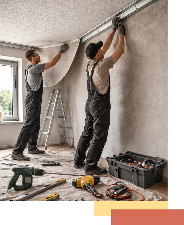 Монтаж фактурного натяжного потолка в Кропоткине качественно и быстро