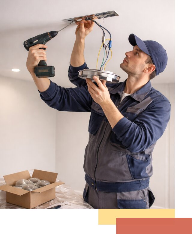 Установка люстры в натяжной потолок в Кропоткине