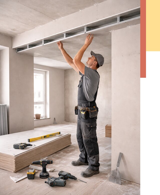 Потолок из гипсокартона с нишей в Кропоткине от 1357 руб. под ключ | ОТДЕЛОЧНИК-Крп