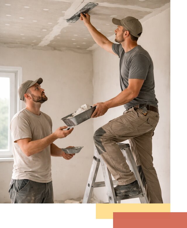 Шпаклевка потолка из гипсокартона в Кропоткине качественно и быстро