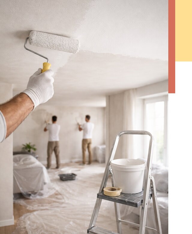 Покраска потолка акриловой краской в Кропоткине от 2715 руб. | ОТДЕЛОЧНИК-Крп