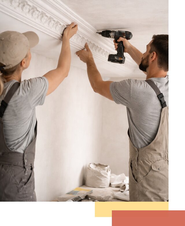 Профессиональный монтаж лепнины на потолок в Кропоткине