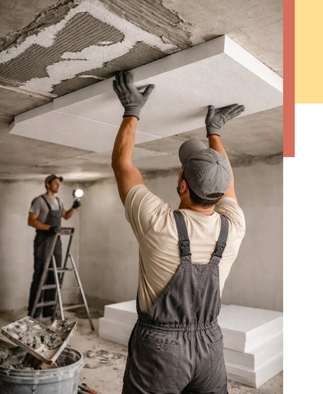 Утепление потолка пенопластом в Кропоткине от 4887 руб/м2 — недорого и быстро | ОТДЕЛОЧНИК-Крп