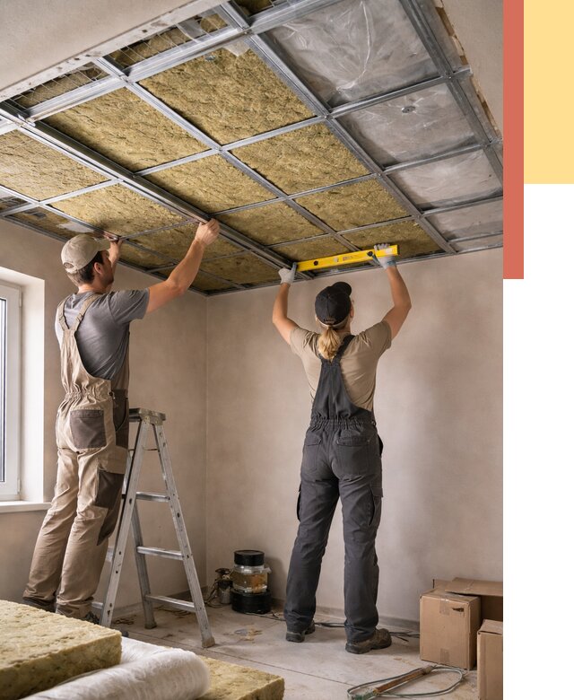 Шумоизоляция потолка в Кропоткине от 1357 руб. под ключ — услуги ОТДЕЛОЧНИК-Крп